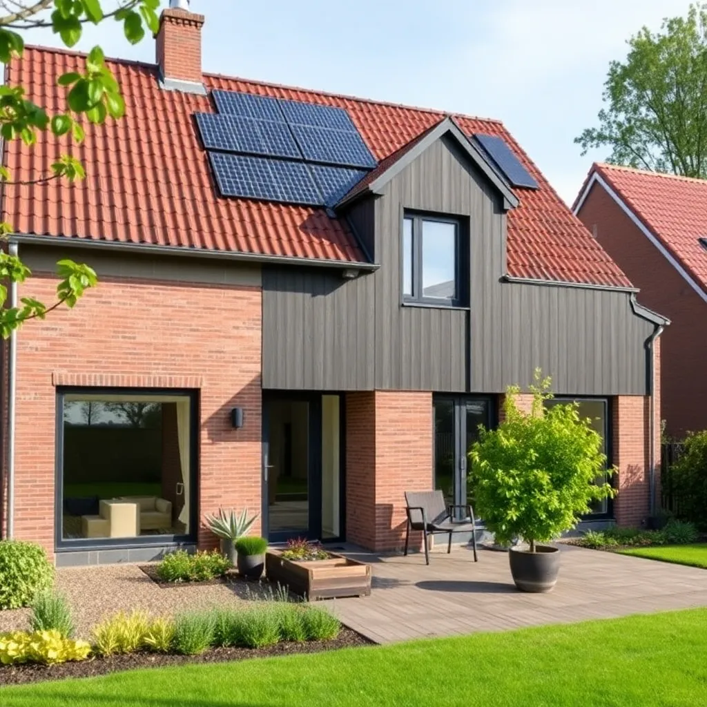 Een moderne Nederlandse woning met energiebesparende maatregelen